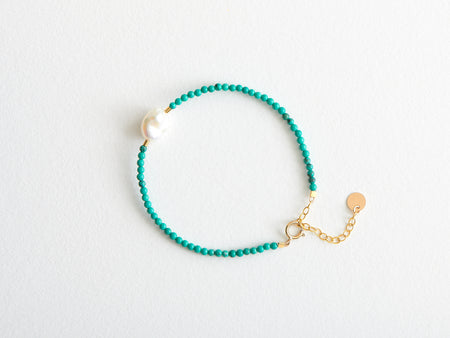 Bracelet "Perle Baroque" & Turquoise