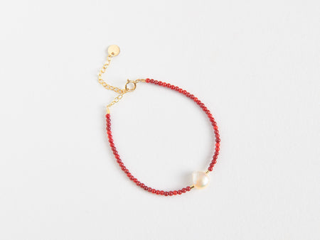 Bracelet "Perle Baroque" & Corail