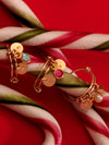 Bague "Mini Médailles" rondes en or laminé et charm précieux - perle naturelle